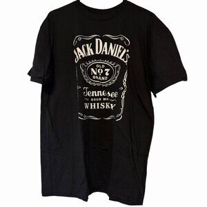 Jack Daniels T Shirt Size XL Black Cotton Old No 7 Brand Tennessee Whiskey Logo